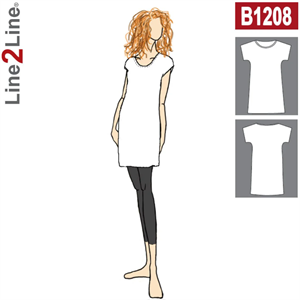 Line2Line snitmønster - B1208 Oversize tunika